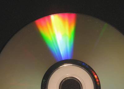 Arc-en-ciel sur un CD